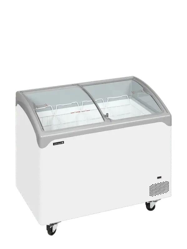 TEFCOLD NIC301SCEB Sliding Curved Glass Lid Chest Freezer
