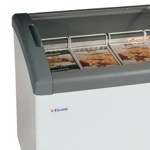 Elcold FOCUS 73 Sliding Curved Glass Lid Chest Freezer - Image 2