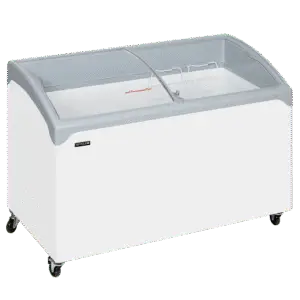 TEFCOLD NIC400SCEB LED Sliding Curved Glass Lid Chest Freezer