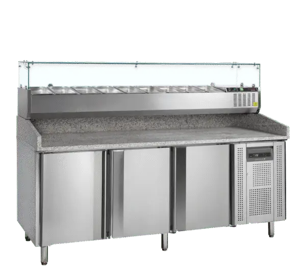 PT1300 + GVC38-200 Pizza Table with Topping unit