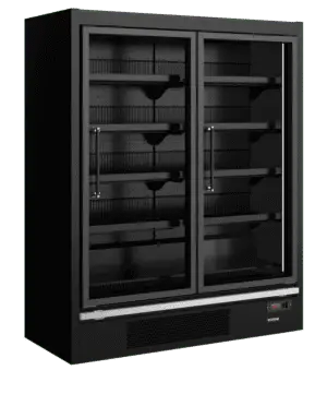 TEFCOLD Galaxy+ GPF2D Black Glass Door Freezer