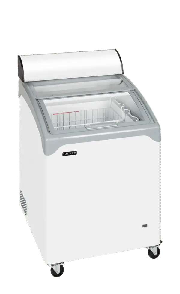 TEFCOLD NIC101CP Sliding Curved Glass Lid Chest Freezer
