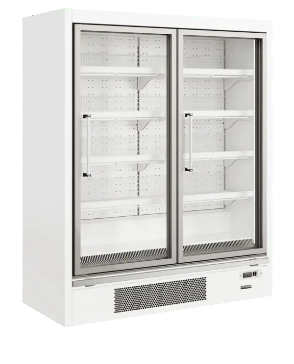 TEFCOLD Galaxy+ GPF2D White Glass Door Freezer