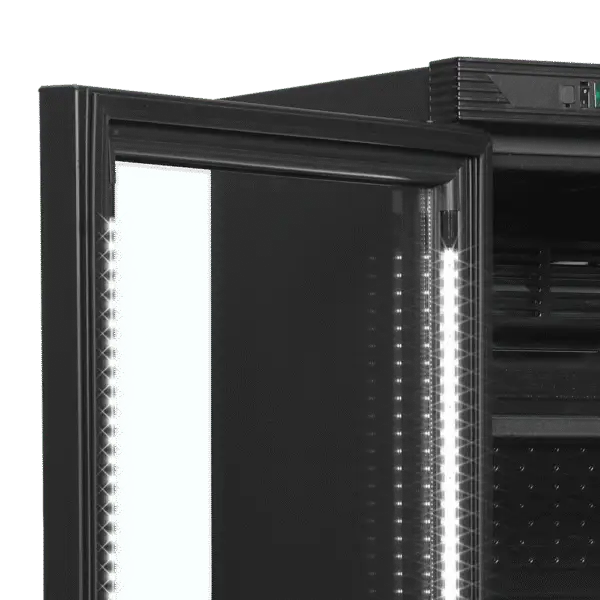 TEFCOLD CEV425 BLACK L/H Glass Door Merchandiser - Image 3