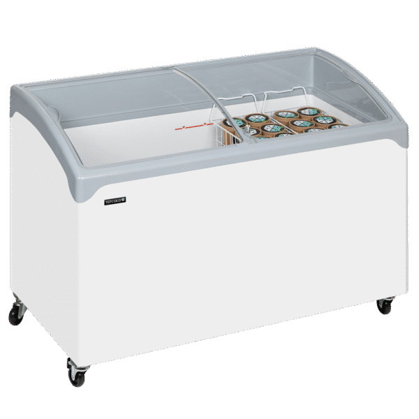 TEFCOLD NIC400SCEB Sliding Curved Glass Lid Chest Freezer - Image 2