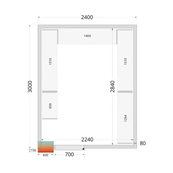 TEFCOLD Shelf Rack System Kit CRPF2430