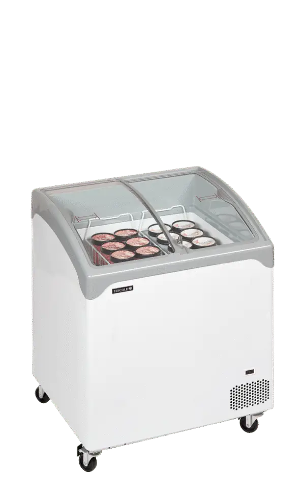 TEFCOLD NIC201SCEB Sliding Curved Glass Lid Chest Freezer - Image 2
