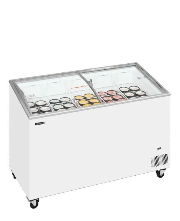 TEFCOLD IC401SCEB Sliding Curved Glass Lid Chest Freezer - Image 2