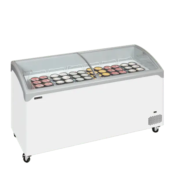 TEFCOLD NIC501SCEB Sliding Curved Glass Lid Chest Freezer - Image 2