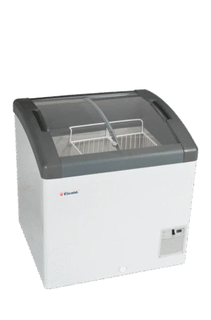 Elcold FOCUS 73 Sliding Curved Glass Lid Chest Freezer