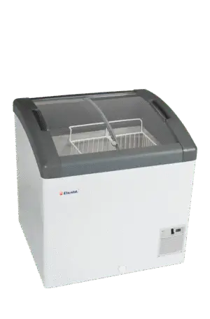 Elcold FOCUS 73 Sliding Curved Glass Lid Chest Freezer