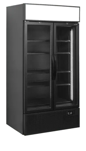 TEFCOLD FSC1000H BLACK Glass Door Merchandiser