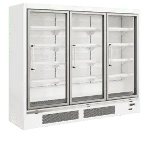 TEFCOLD Galaxy+ GPF3D White Glass Door Freezer