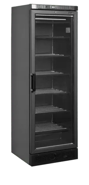 TEFCOLD UFSC371G Black Glass Door Display Freezer