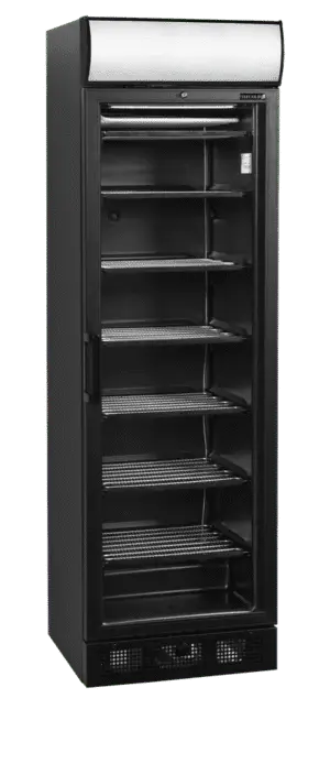 TEFCOLD UFSC371GCP Black Glass Door Freezer