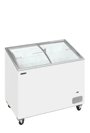 TEFCOLD IC301SCEB Sliding Curved Glass Lid Chest Freezer