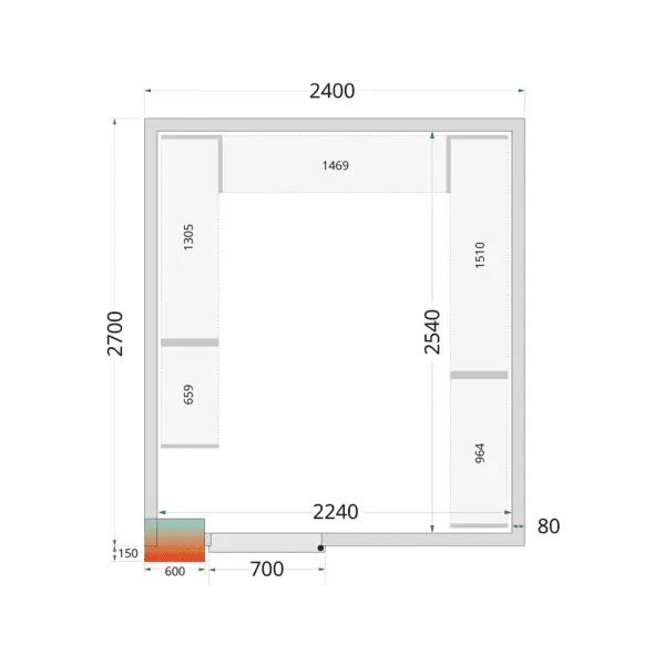 TEFCOLD Shelf Rack System Kit CRPF2427
