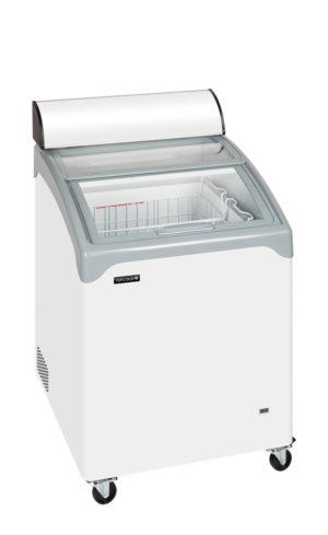 TEFCOLD NIC101CP Sliding Curved Glass Lid Chest Freezer