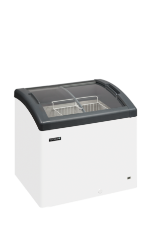 Elcold FOCUS 73 GREY Sliding Curved Glass Lid Chest Freezer