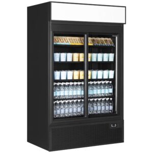 TEFCOLD FSC1200S BLACK Glass Door Merchandiser