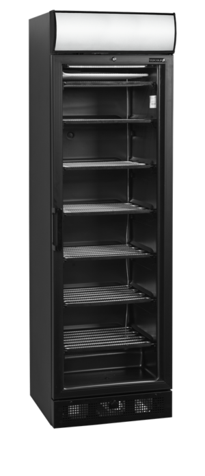 TEFCOLD UFSC371GCP Black Glass Door Freezer