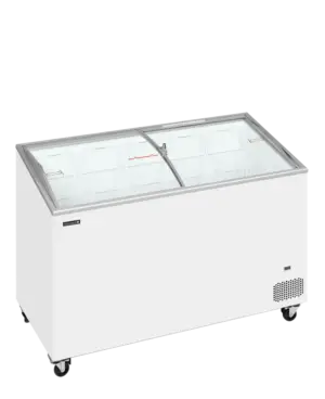 TEFCOLD IC402SCEB Sliding Curved Glass Lid Chest Freezer