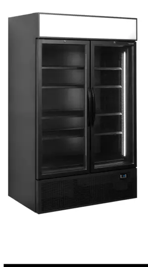 TEFCOLD FSC1200H BLACK Glass Door Merchandiser
