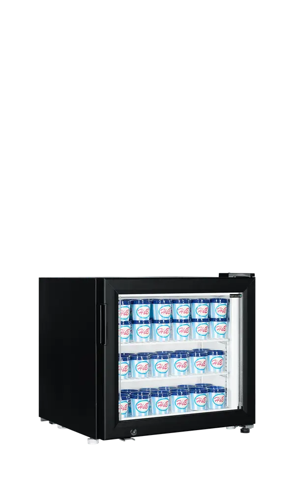 TEFCOLD UF50G Black Glass Door Display Freezer - Image 2