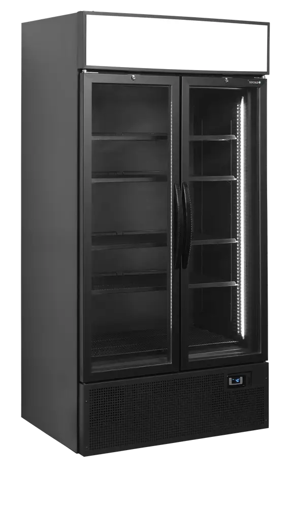 TEFCOLD FSC1000H BLACK Glass Door Merchandiser