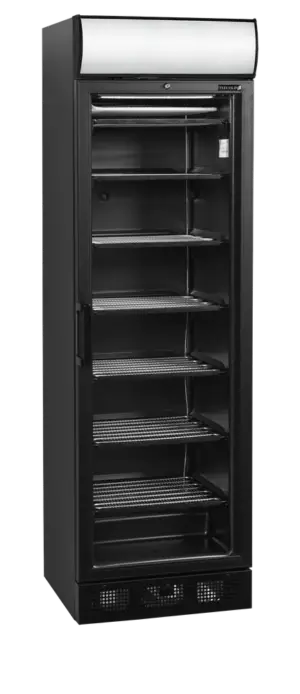 TEFCOLD UFSC371GCP Black Glass Door Freezer