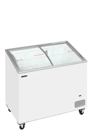 TEFCOLD IC302SCEB Sliding Curved Glass Lid Chest Freezer