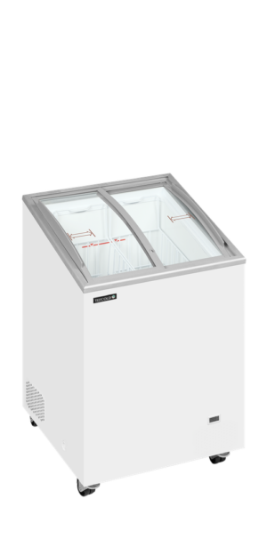 TEFCOLD IC101SCEB Sliding Curved Glass Lid Chest Freezer