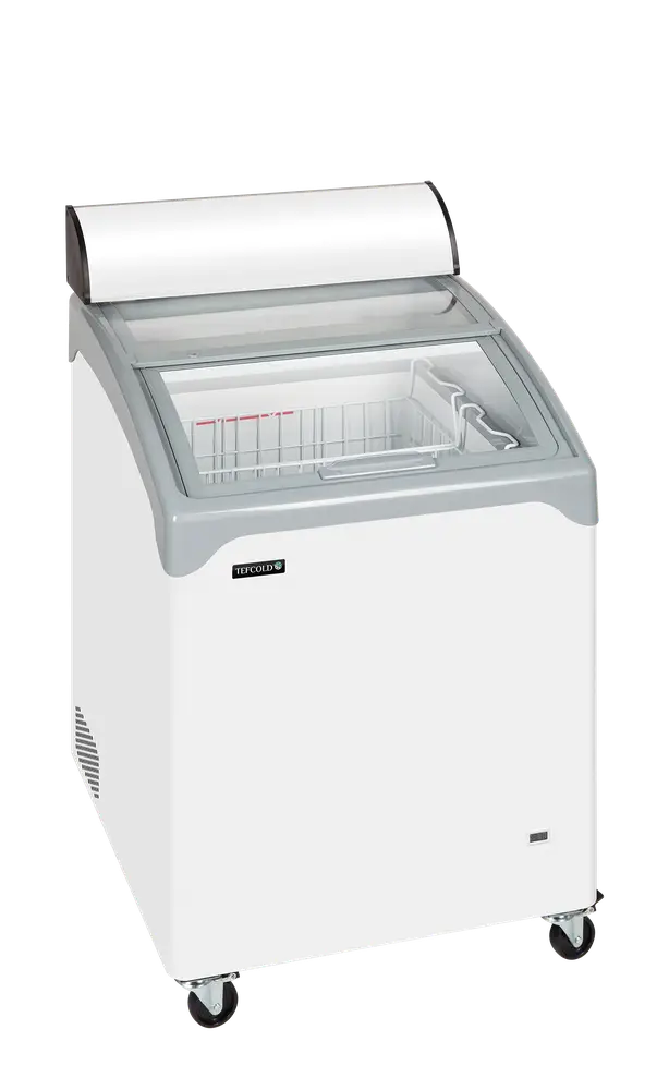 TEFCOLD NIC101CP Sliding Curved Glass Lid Chest Freezer - Image 2