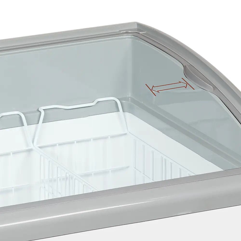 TEFCOLD NIC301SCEB Sliding Curved Glass Lid Chest Freezer - Image 3