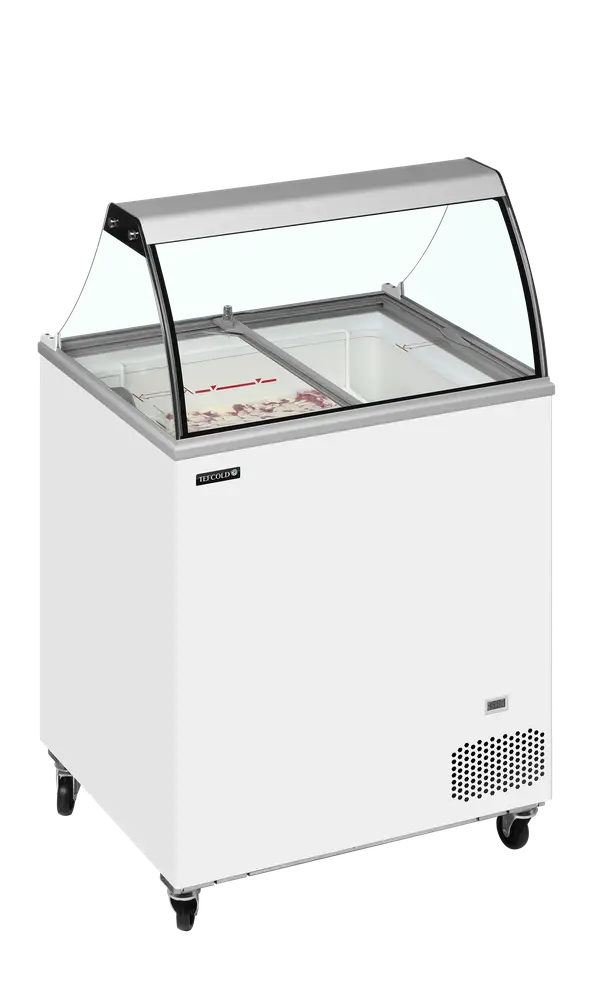 TEFCOLD IC201SC + CANOPY Scoop Ice Cream Display w/Basket - Image 2