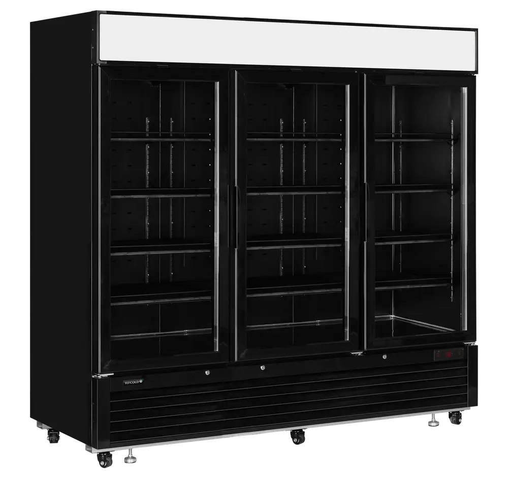 TEFCOLD LGF7500 Black Glass Door Display Freezer