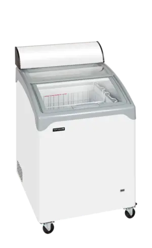 TEFCOLD NIC101CP Sliding Curved Glass Lid Chest Freezer
