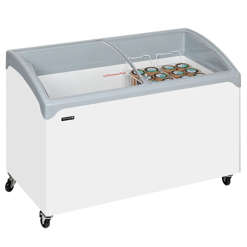 TEFCOLD NIC400SCEB Sliding Curved Glass Lid Chest Freezer - Image 2
