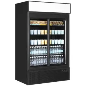 TEFCOLD FSC1200S BLACK Glass Door Merchandiser