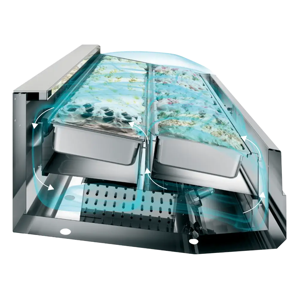 ISA SUPER CAPRI 24 Ventilated Scoop Ice Cream Display - Image 3