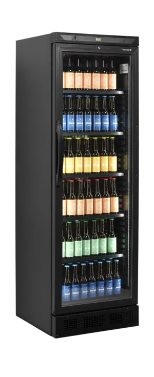 TEFCOLD CEV425 BLACK Glass Door Merchandiser