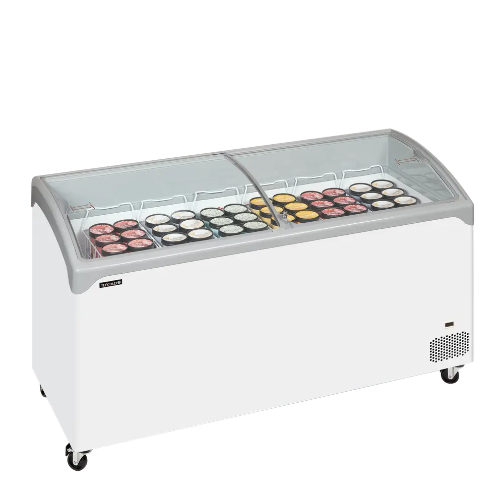 TEFCOLD NIC501SCEB Sliding Curved Glass Lid Chest Freezer - Image 2