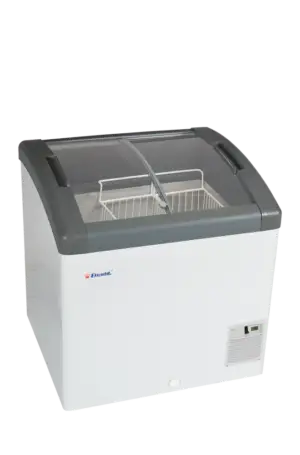Elcold FOCUS 73 Sliding Curved Glass Lid Chest Freezer