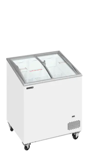 TEFCOLD IC202SCEB Sliding Curved Glass Lid Chest Freezer