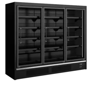 TEFCOLD Galaxy+ GPF3D Black Glass Door Freezer