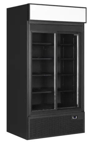 TEFCOLD FSC1000S BLACK Glass Door Merchandiser