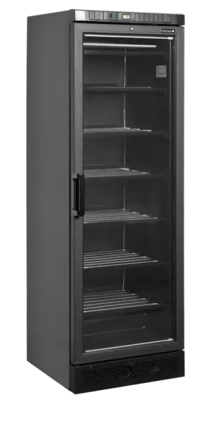 TEFCOLD UFSC371G Black Glass Door Display Freezer