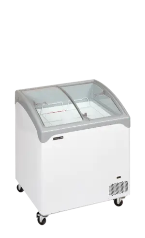 TEFCOLD NIC201SCEB Sliding Curved Glass Lid Chest Freezer