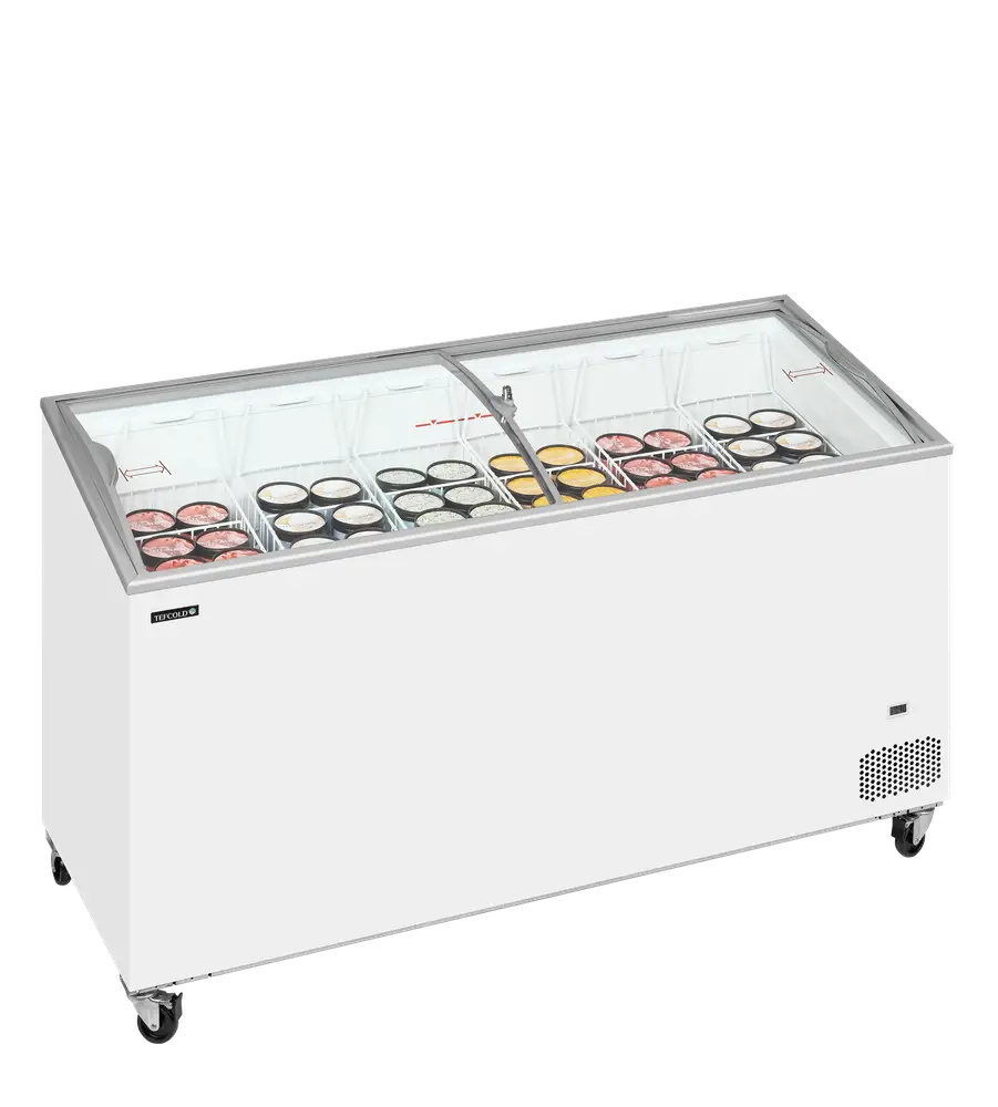 TEFCOLD IC501SCEB Sliding Curved Glass Lid Chest Freezer - Image 2