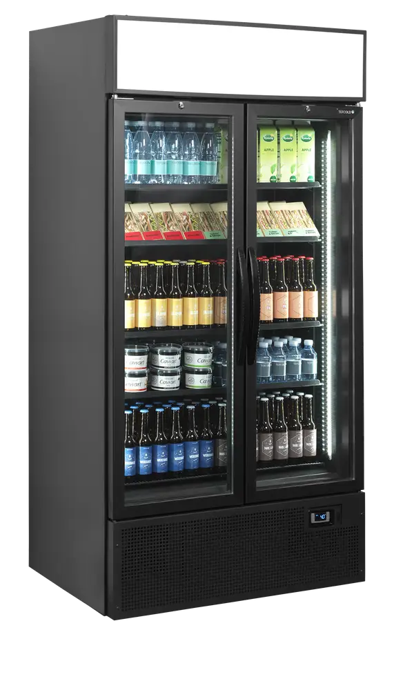 TEFCOLD FSC1000H BLACK Glass Door Merchandiser - Image 2